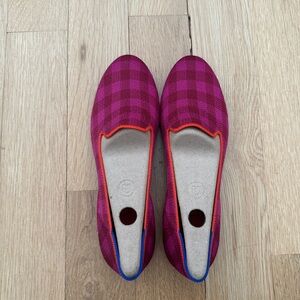 Rothy’s Cherry Gingham Loafers, Size 8